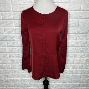 UMGEE Button Front Blouse Bell Sleeves Size S